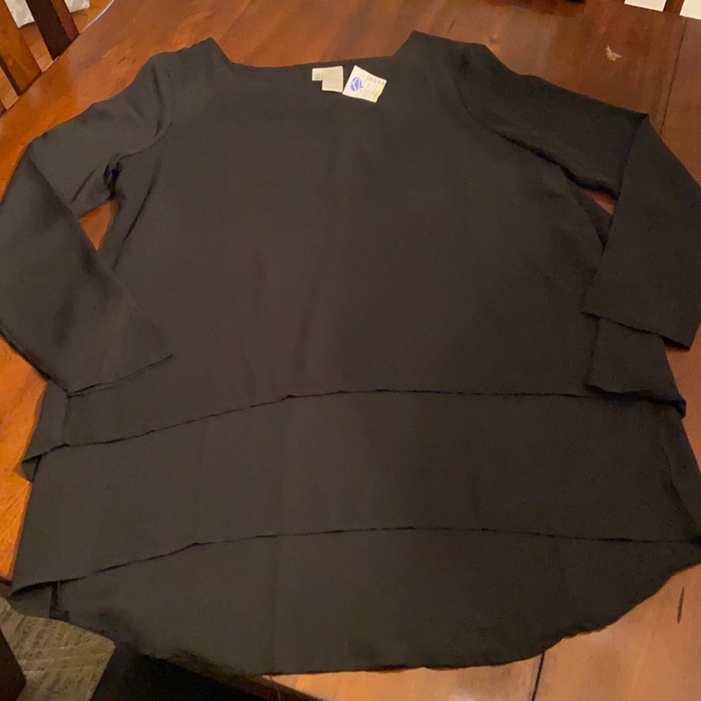 NWT Women’s black blouse, sz L